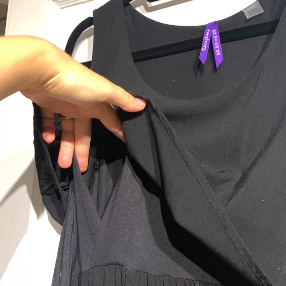 Seraphine little black dress for nursing and maternity - Picture 5 of 10